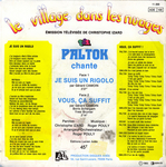 Verso de la pochette&nbsp;: (G�rard Camoin (avec Boris Scheigam et Yves Brunier) - Paltok, �milien et Oscar chantent&nbsp;: Vous, �a suffit)