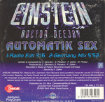 Verso&nbsp;: (Einstein Doctor Deejay - Automatic sex)