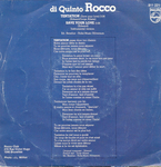 Le verso de la pochette&nbsp;: (Di Quinto Rocco - Tentation (Save your love))