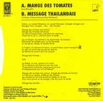 Le verso de la pochette&nbsp;: (Lou and the Hollywood Bananas - Mange des tomates)