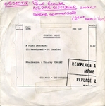 En face A&nbsp;: (Chantal Bassi - Serviteur)
