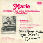 Verso de la pochette&nbsp;: (Marie Samoy - Le Tamour�)