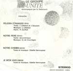Le verso de la pochette&nbsp;: (Le Groupe Unit� - Notre P�re)
