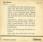 Le verso de la pochette&nbsp;: (Julie Bataille - Pas besoin d'�ducation sexuelle)