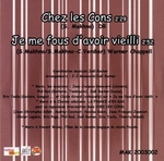 Verso&nbsp;: (Sophie Makhno - Je me fous d'avoir vieilli)