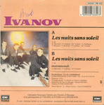 Le verso de la pochette&nbsp;: (Ivanov - Les Nuits sans soleil)