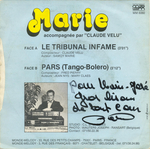 Le verso de la pochette&nbsp;: (Marie Samoy - Le tribunal inf�me)