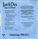 Verso&nbsp;: (Christian Poulet - Jean de Dieu)