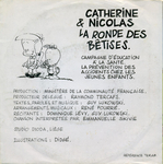 Le verso de la pochette&nbsp;: (Catherine et Nicolas - La ronde des b�tises (1�re partie))