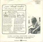 Le verso de la pochette: (Jean-Claude Watrin - Passer la fronti�re)