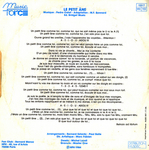les paroles au verso (Bernard Menez - Le Petit �ne)