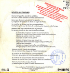 Verso de la pochette&nbsp;: (Anisette - Scratch au standard)