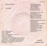 Le verso de la pochette&nbsp;: (Bronski  Beat - Smalltown Boy)