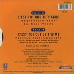 Verso de la pochette&nbsp;: (N�grabouch'Beat & La Mano Verda - C'est toi que je t'aime (vachement beaucoup))