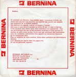 Une Bernina, c'est pour la vie. Toutes les cames en acier sont incorpor�es. (Bernina - Message aux futurs membres de la grande famille Bernina)