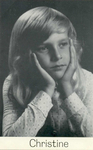 Dans la pochette, une photo de Christine&nbsp;: (Christine - Dimanche prochain)