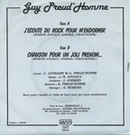 Le dos de la pochette (Guy Preud'homme - J'�coute du rock pour m'endormir)