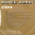 Le verso de la pochette&nbsp;: (Enrico - Reviens-moi (1�re partie))