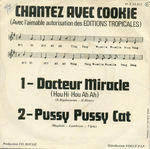 Le verso de la pochette&nbsp;: (Cookie - Docteur Miracle)