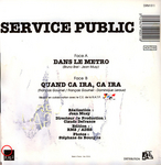 Au verso&nbsp;: (Service Public - Dans le m�tro)