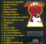 Le dos de la pochette (Charlotte Julian - Tu m'as poss�d�e par surprise)