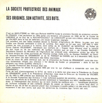 La SPA&nbsp;: ses origines, son activit�, ses buts (Nanou - Clodo)