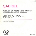Verso: (Gabriel - Maman, ma m�re)