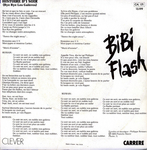 Les paroles au verso&nbsp;: (Bibi Flash - Histoire d'un soir)