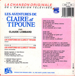 Le verso avec les paroles&nbsp;: (Claude Lombard - Les Aventures de Claire et Tipoune)