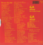 Les paroles au verso&nbsp;: (Bruno Blum - �a bouge (sur la place Rouge))