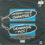 Le verso de la pochette&nbsp;: (Gold - Laissez-nous chanter)