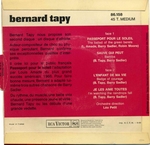Le dos de la pochette (Bernard Tapy - Je les aime toutes)