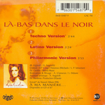 Verso de la pochette&nbsp;: (Dalida - L�-bas dans le noir (Techno Version))