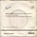 Au dos de la pochette&nbsp;: (Nicolas Skorsky - Histoire pour une fin)