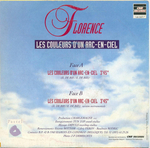 Le verso de la pochette&nbsp;: (Florence - Les Couleurs d'un arc-en-ciel)