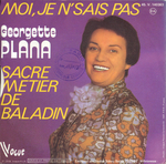 Verso&nbsp;: (Georgette Plana - Moi, je n'sais pas)