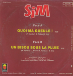 au verso&nbsp;: (Sim - Quoi ma gueule&nbsp;!)