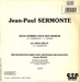 Au verso : (Jean-Paul Sermonte - La java des P.)