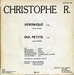 Verso : (Christophe R. - Vronique)