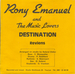Le verso de la pochette : (Rony Emanuel and The Music Lovers - Destination)
