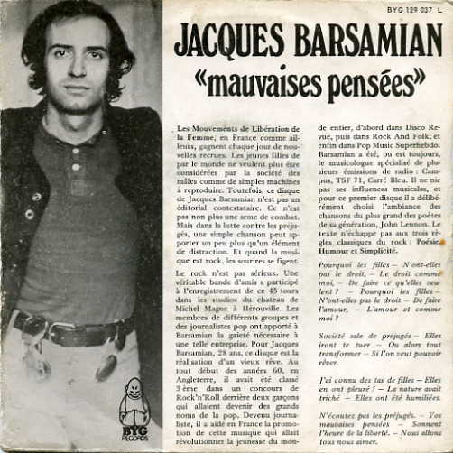Jacques Barsamian - Mauvaises penses