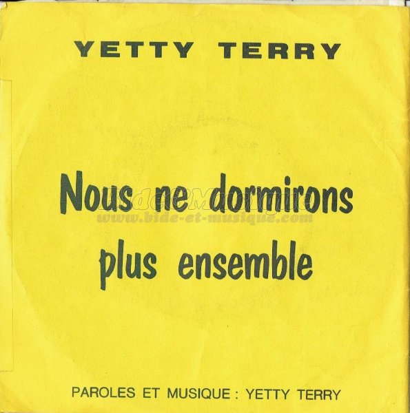 Yetty Terry - Nous ne dormirons plus ensemble