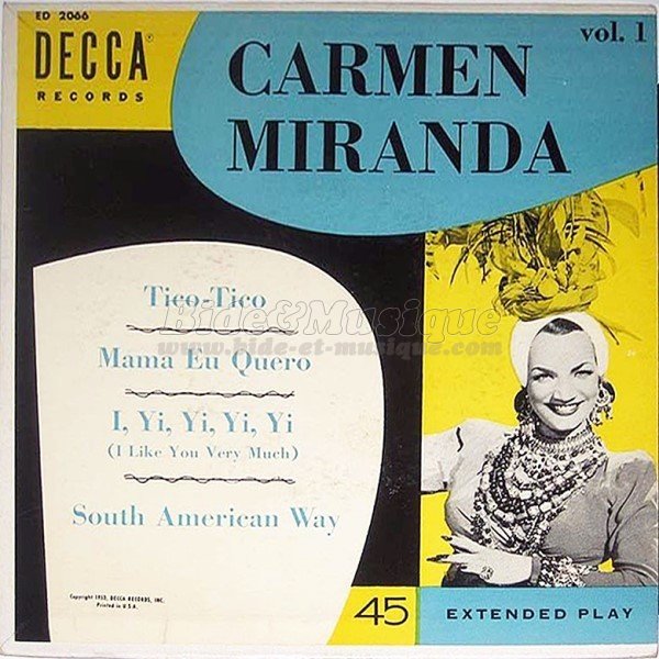 Carmen Miranda - I. Yi, Yi, Yi, Yi (I love you very much)