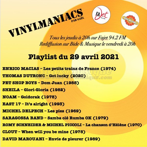 Vinylmaniacs - Emission n164 (29 avril 2021)