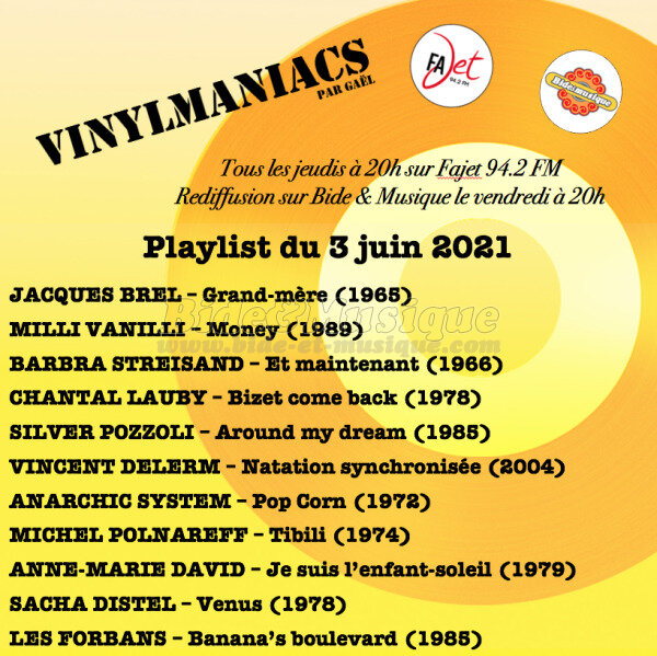 Vinylmaniacs - Emission n169 (3 juin 2021)