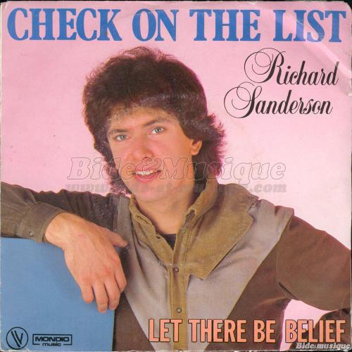 Richard Sanderson - Check on the list
