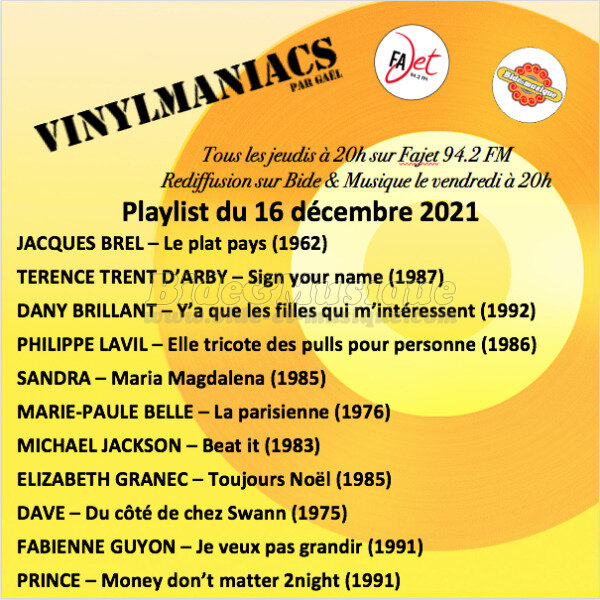 Vinylmaniacs - Emission n193 (16 dcembre 2021)
