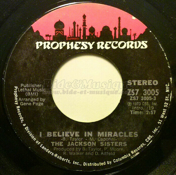 Jackson Sisters - I Believe in Miracles