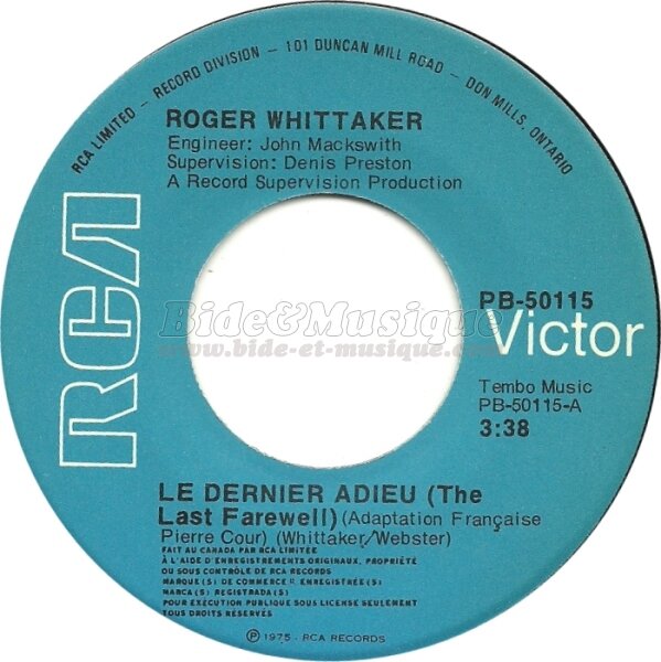 Roger Whittaker - Love on the Bide