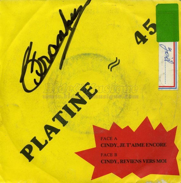 Platine 45 - Cindy, reviens vers moi